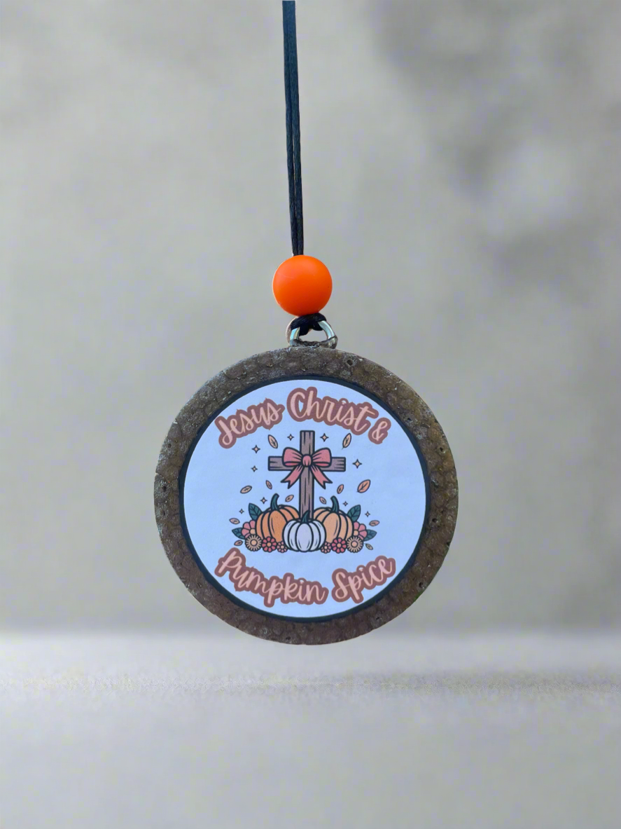 Jesus and Pumpkin Spice Cardstock Freshie