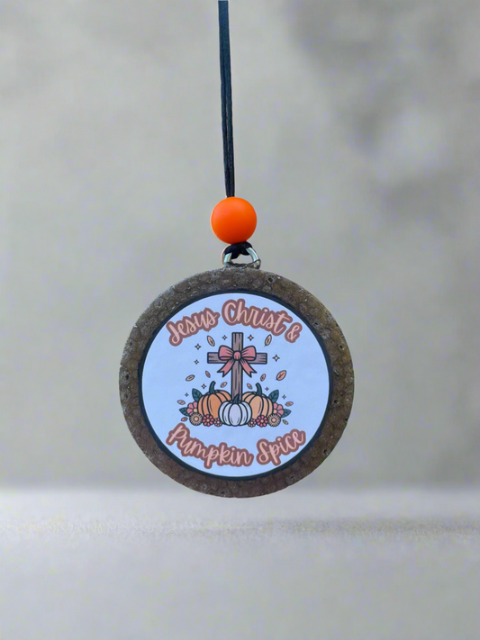 Jesus and Pumpkin Spice Cardstock Freshie