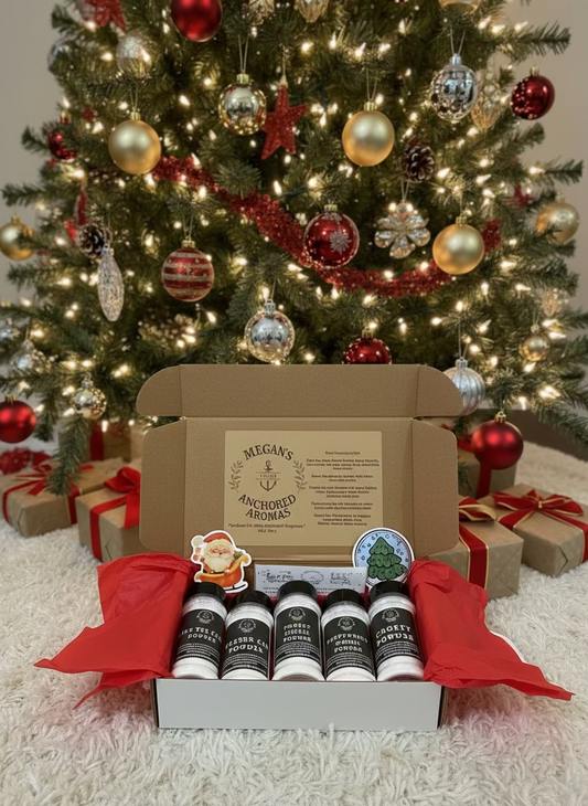 Christmas Carpet Powder Sampler Box - 5 3oz Winter Scented Powders